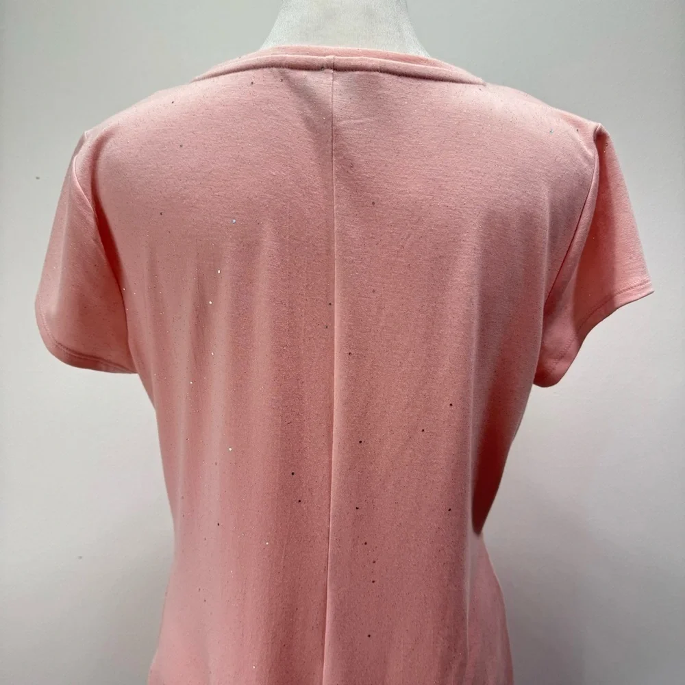 Juicy Couture Pale Pink Glitter Sparkle Knot Front Sheath Dress Size Medium